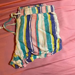 Multicolor Paper Bag Beach Shorts